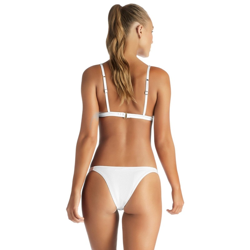 Vitamin A EcoRib Carmen Bikini Bottom in White