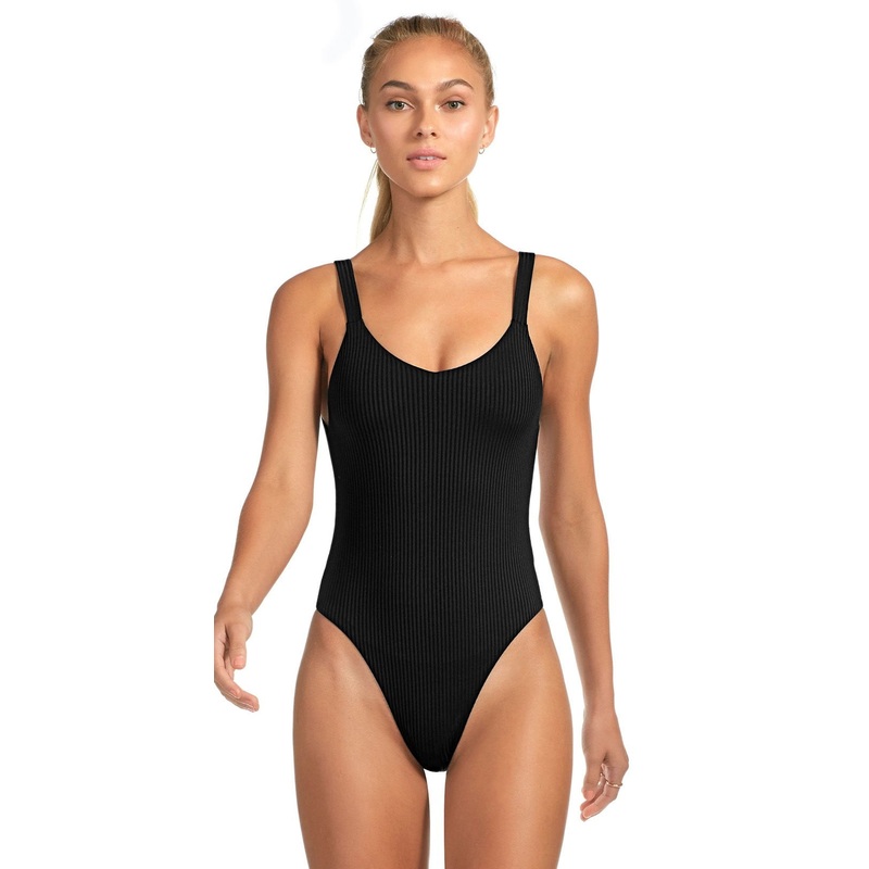 Vitamin A EcoRib Leah One Piece Swimsuit in Black