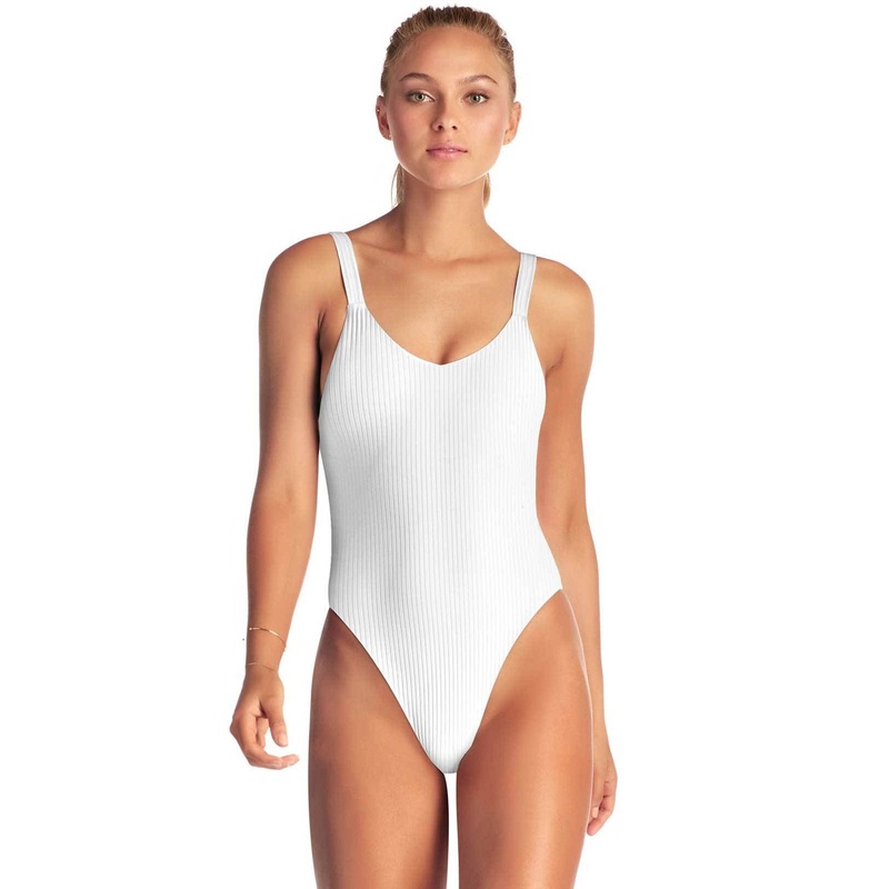 Vitamin A EcoRib Leah One Piece Swimsuit in White