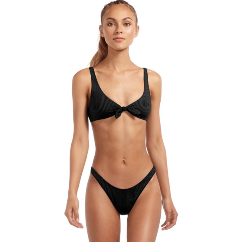 Vitamin A EcoRib Lou Bikini Top in Black
