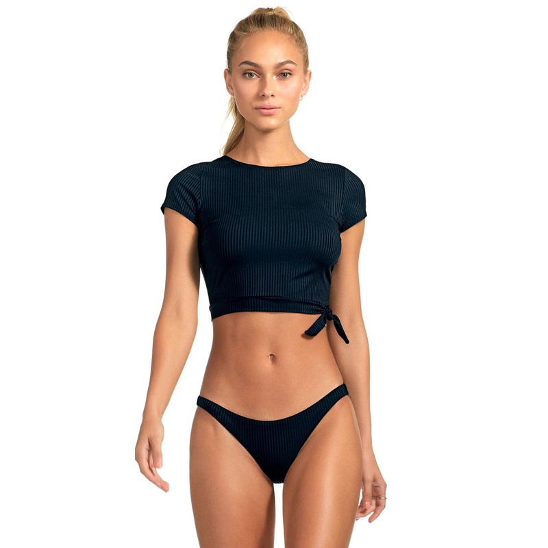 Vitamin A EcoRib Rica Crop Top in Black