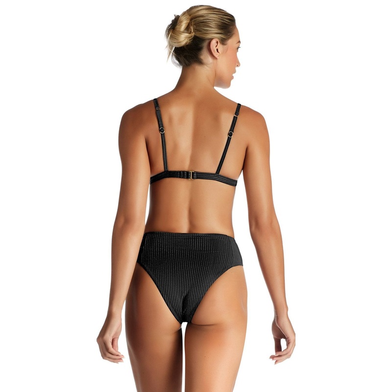 Vitamin A EcoRib Sienna High Waist Bottom in Black