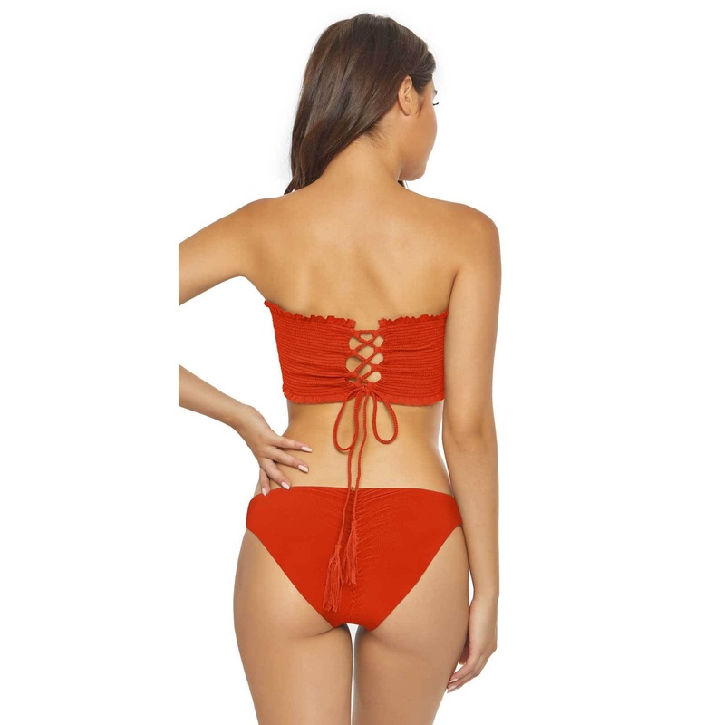 PilyQ Lust Basic Ruched Full Cut Bikini Bottom
