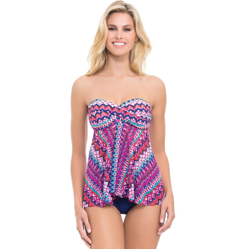 Profile by Gottex Tequila Bandeau Flyaway Tankini Top E733-1B19-080