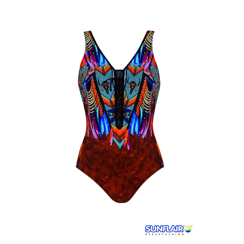 Sunflair Brown Feather One Piece