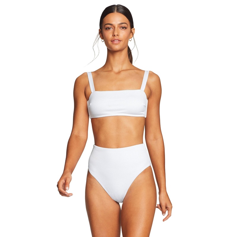 Vitamin A Nico Bikini Top in White EcoTex