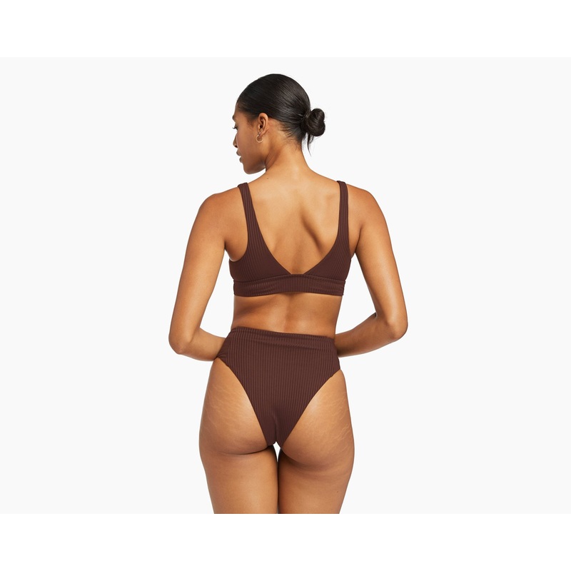 Vitamin A Sienna High Waist Bottom- Chocolate Ecorib