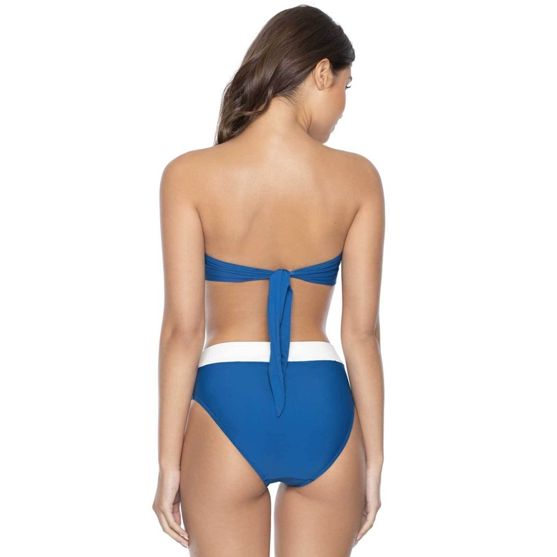 PilyQ Island Blue High Waist Full Bikini Bottom
