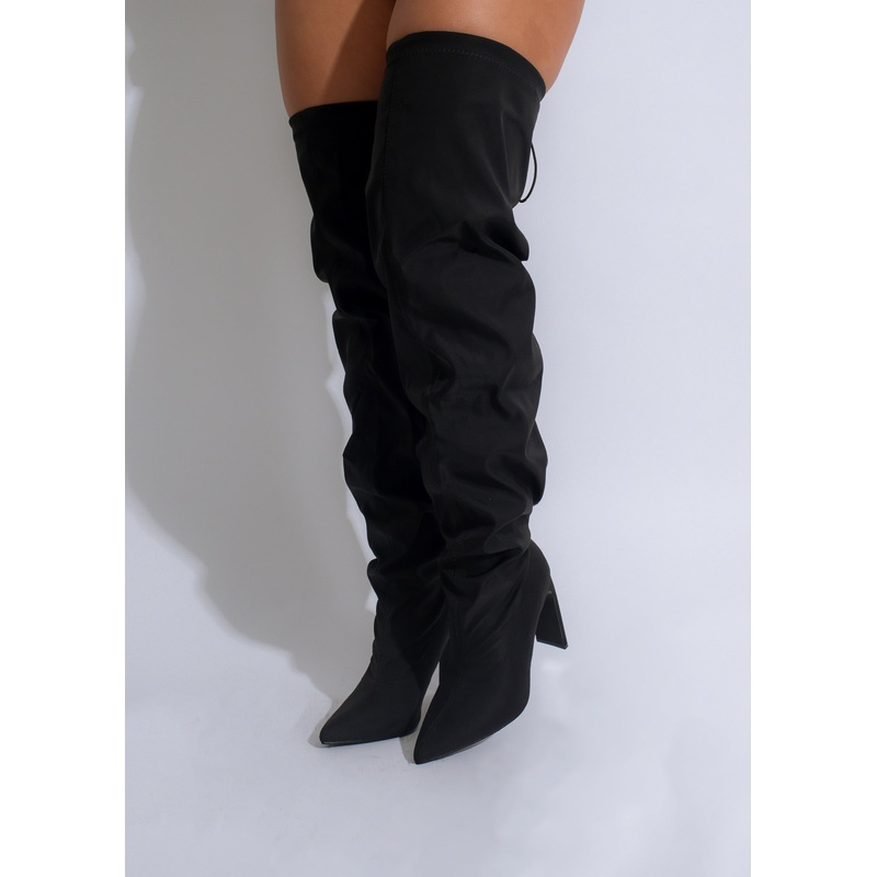 Bad Girl High Knee Boot Black