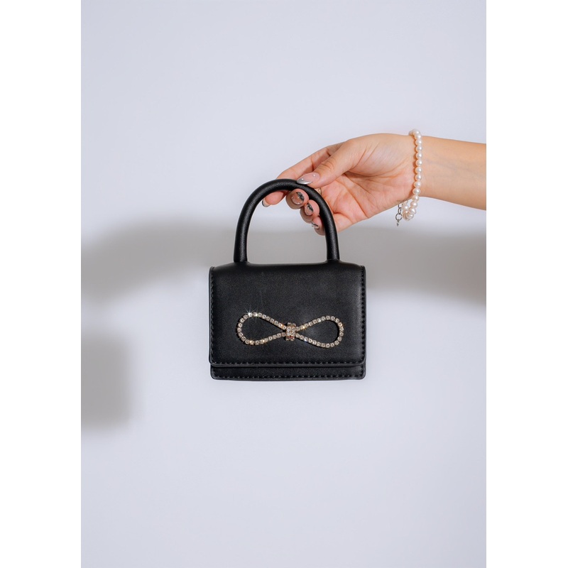 Cannes Festival Bow Handbag Black