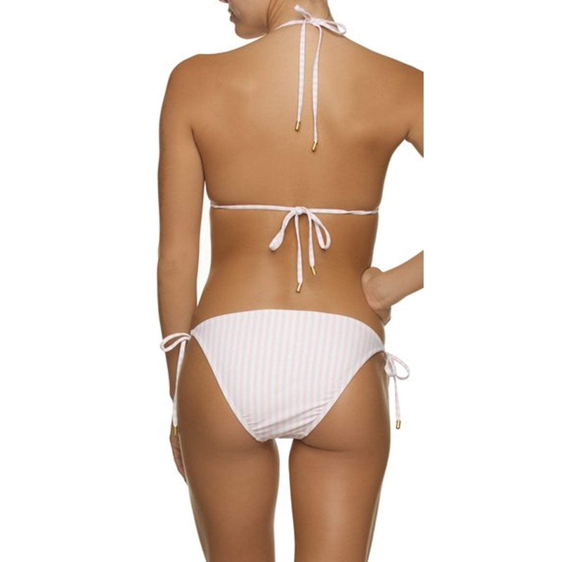 Helen Jon Pink and White Stripe String Bikini Bottom HJLE-0306-PWP