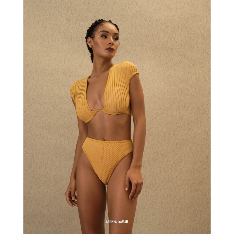 PURA HIGH RISE BIKINI - MUSTARD