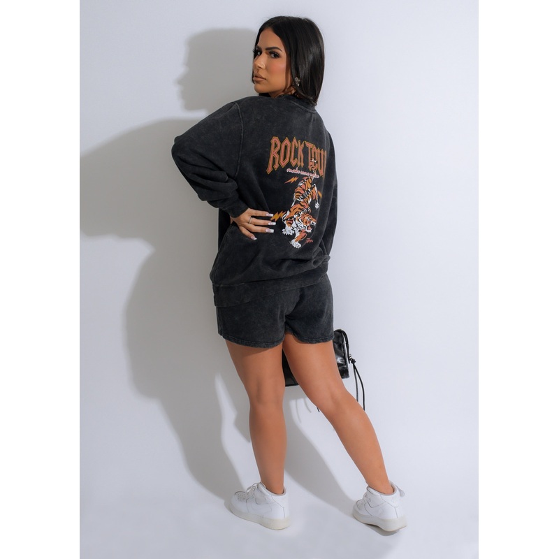 Rock Tour Short Set Black