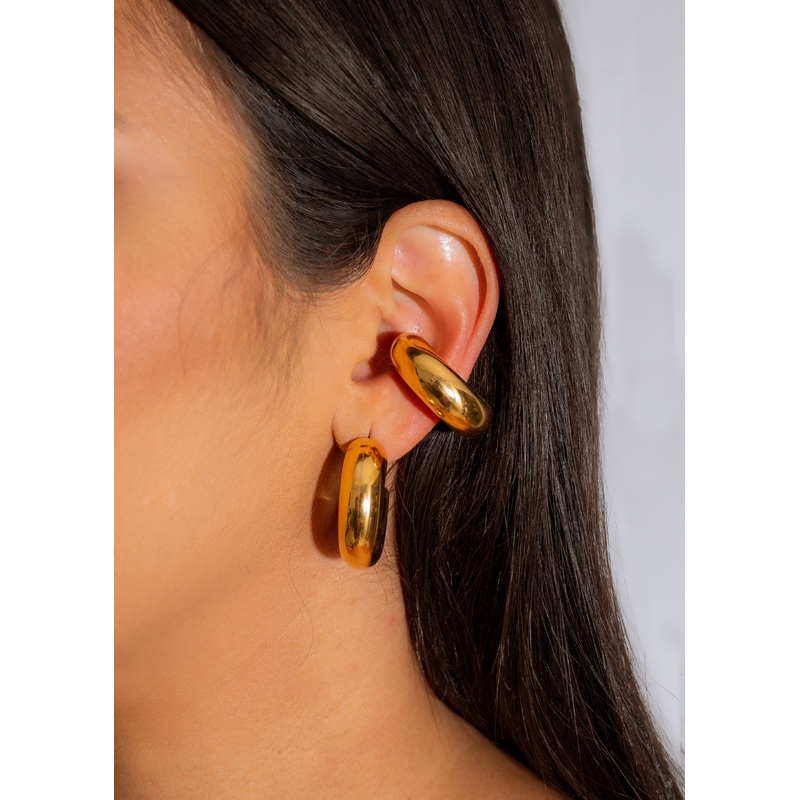 Around The World Hoop Earrings Gold