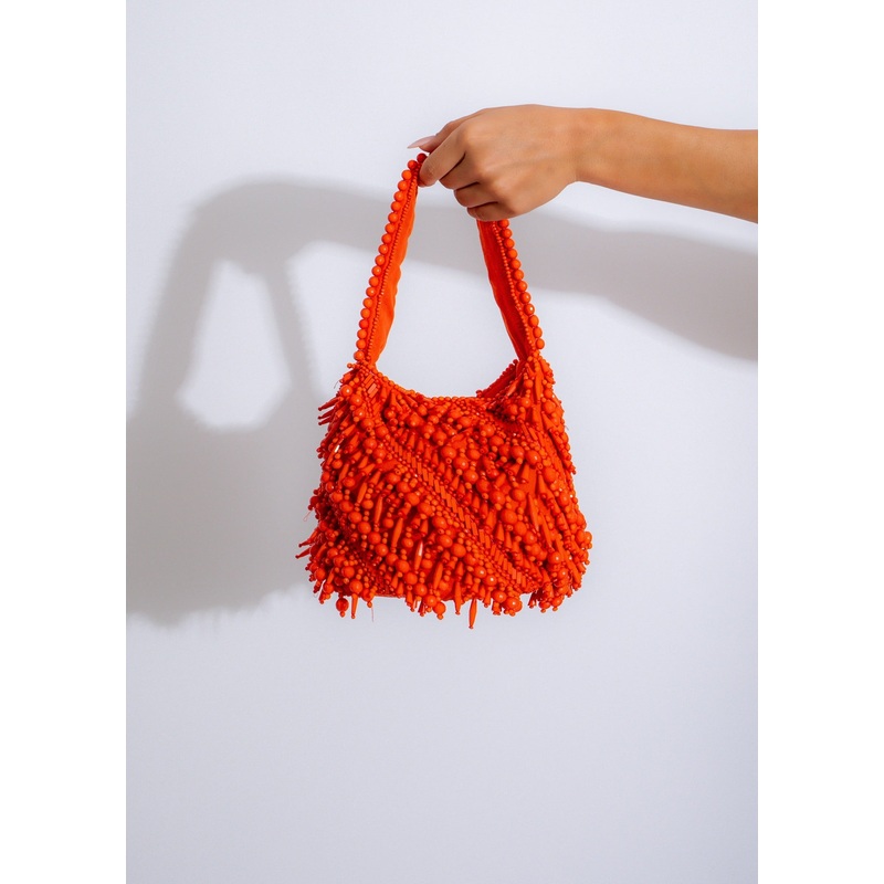 Beaded Elegance Bag Orange