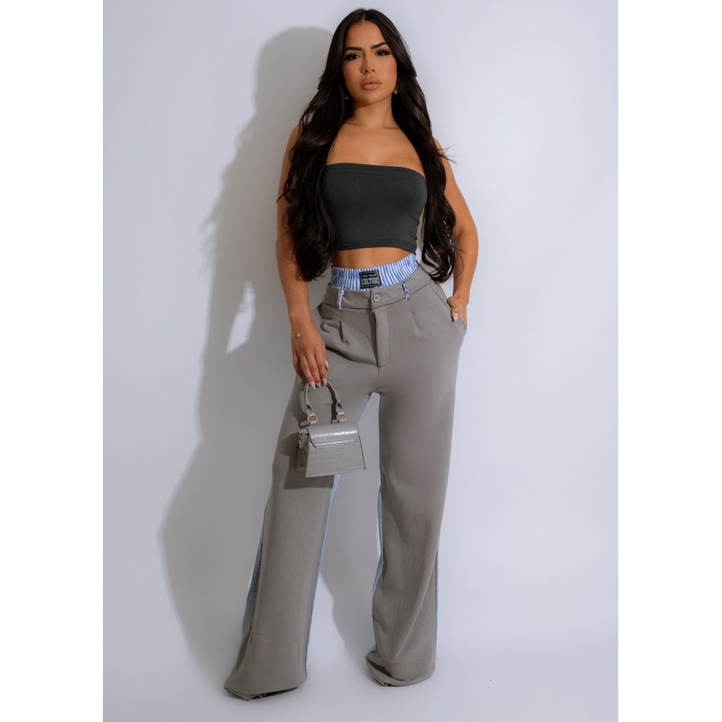 Full Of Love Denim Pant Grey
