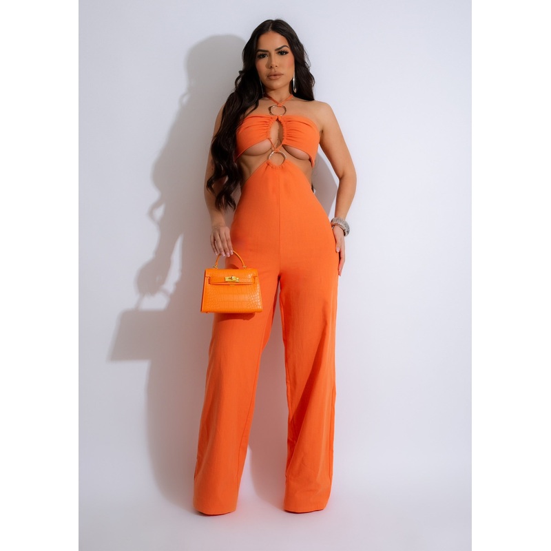 Sunny Vibes Jumpsuit Orange
