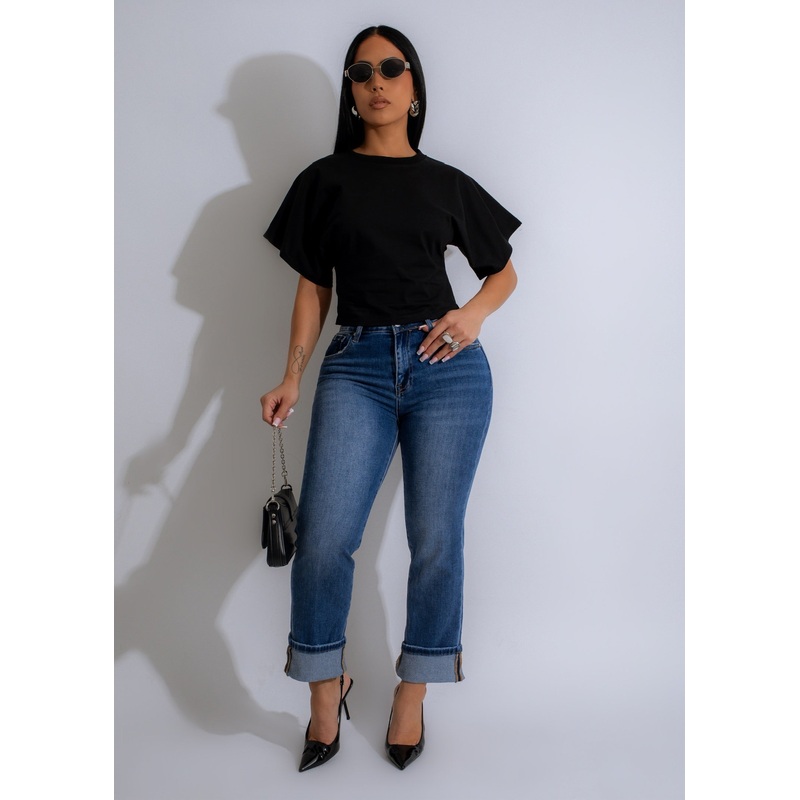 Effortless Crop Top Black