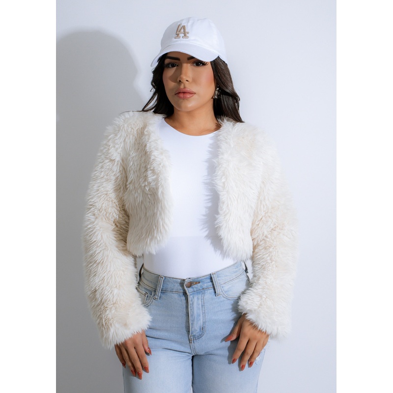 Frostbite Fuzz Jacket White