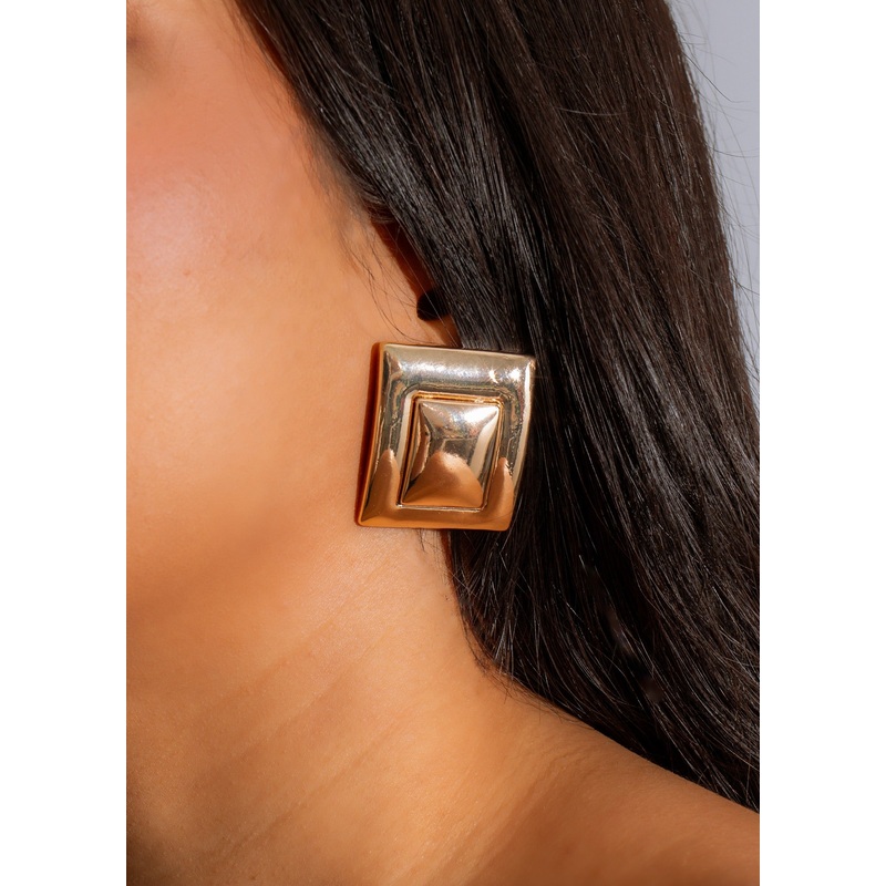Geometric Luxe Earrings Gold