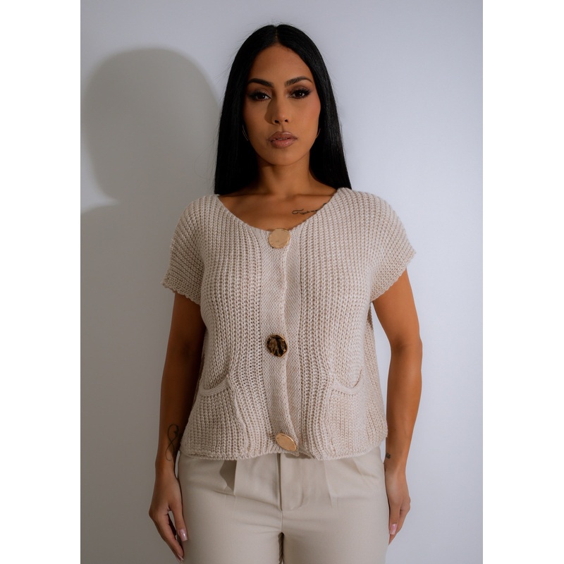 Golden Hour Knit Long Top Nude