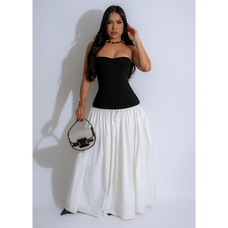 Moonlit Whisper Maxi Dress White