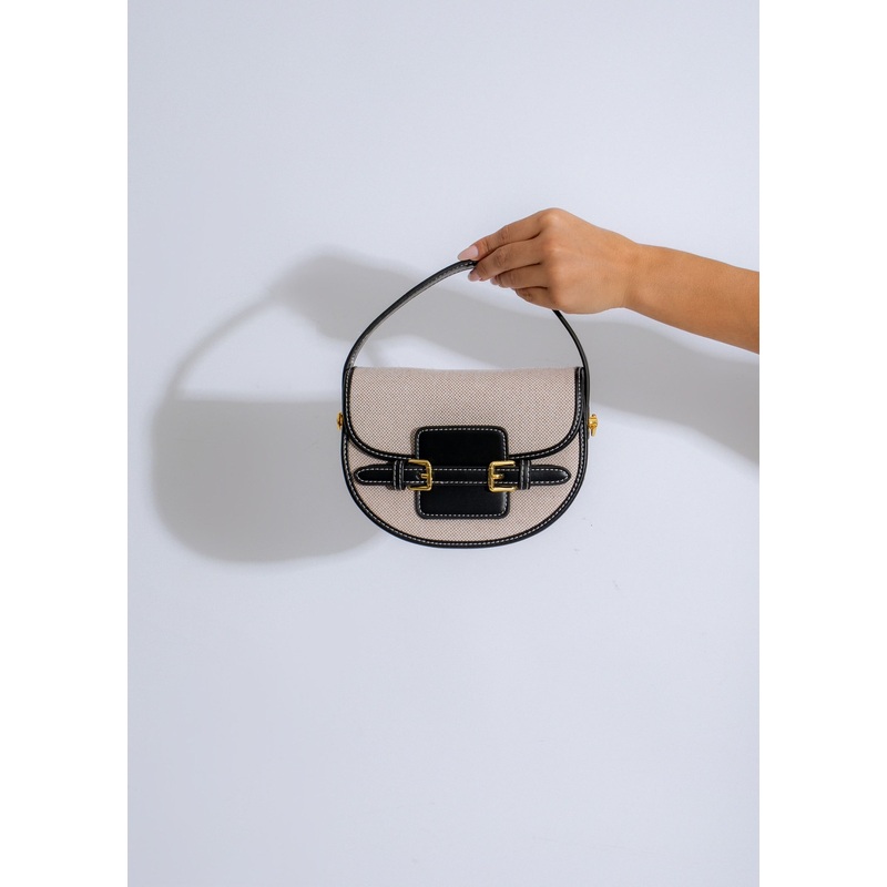 The Belle Saddle Handbag Black