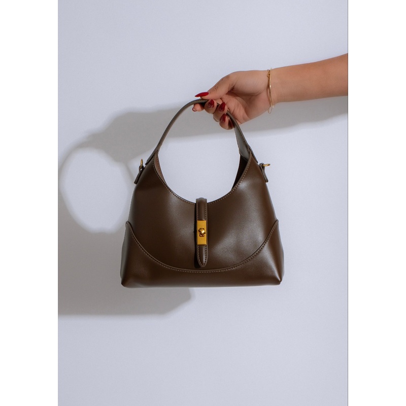 The Luxe Crescent Dark Brown