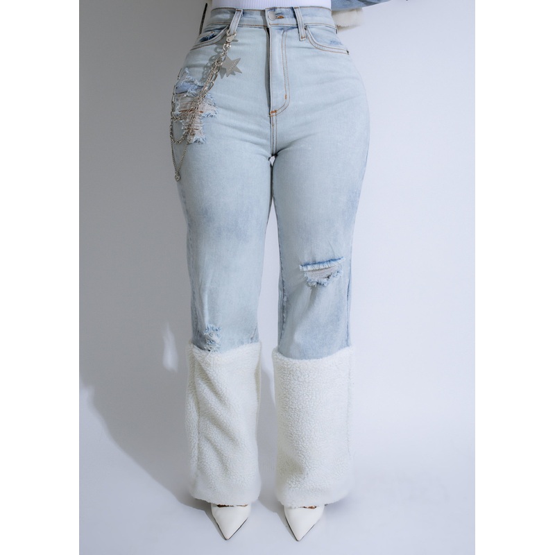 Alpine Luxe Ripped Jeans Light Denim
