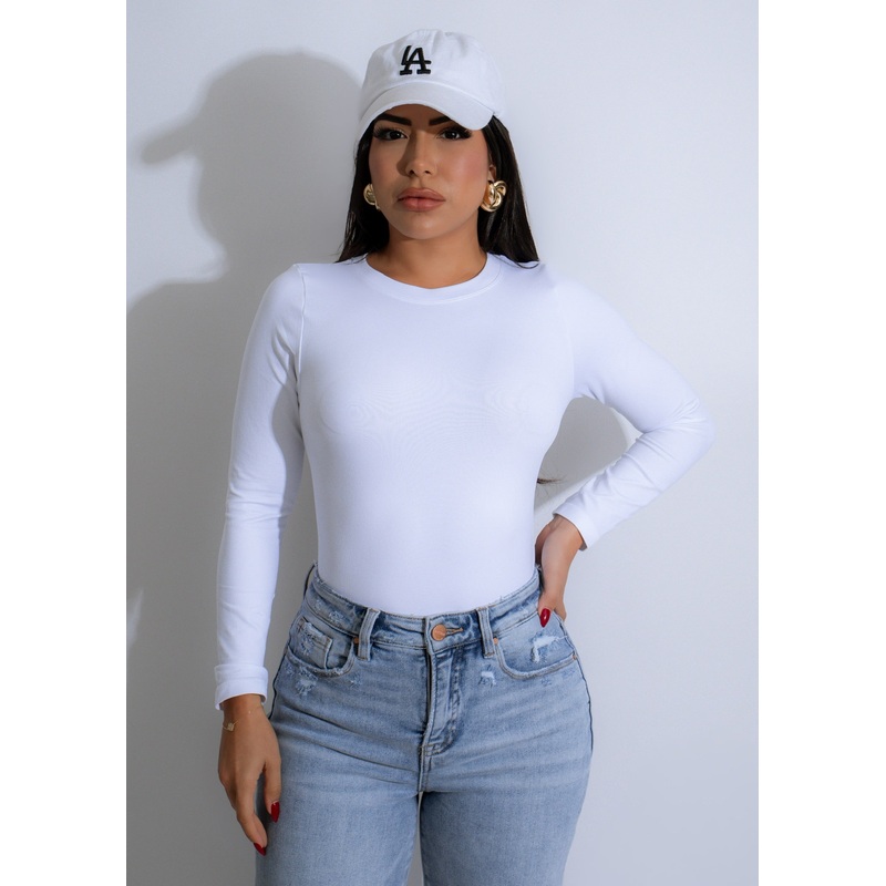 Contour Edge Bodysuit White