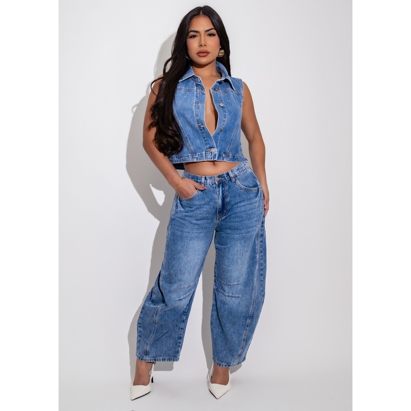 Downtown Duo Pant Set Denim