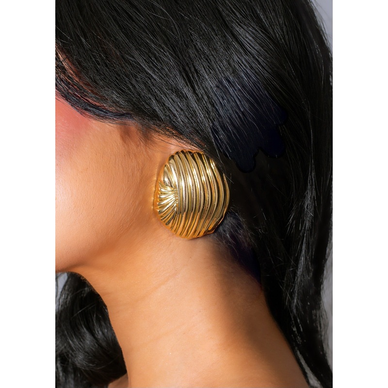 Ocean Ripple Earrings Gold