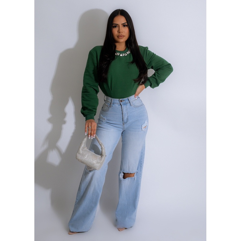 Old Ways Diamond Sweater Green