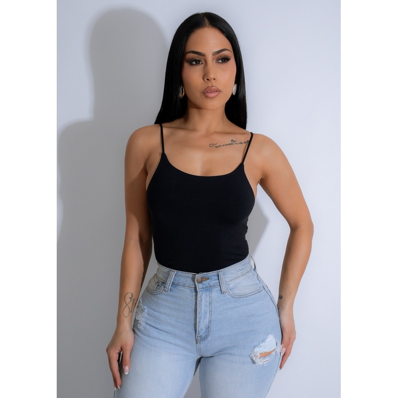 Simplicity Charm Crop Top Black
