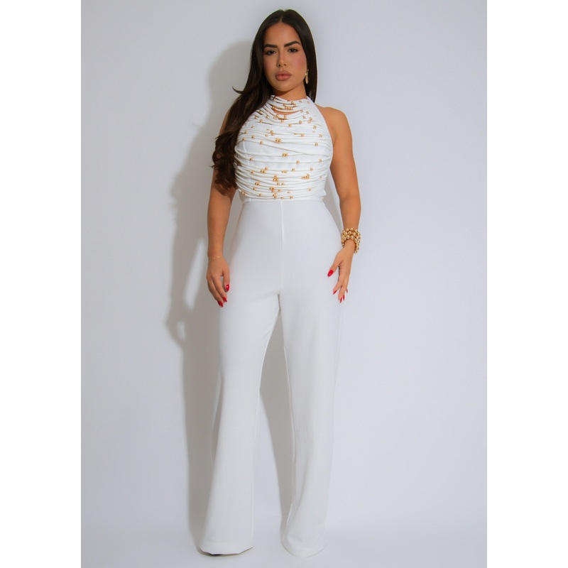 Celestial Chain Jumpsuit White