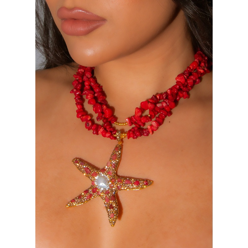 Star of the Tide Necklace Red