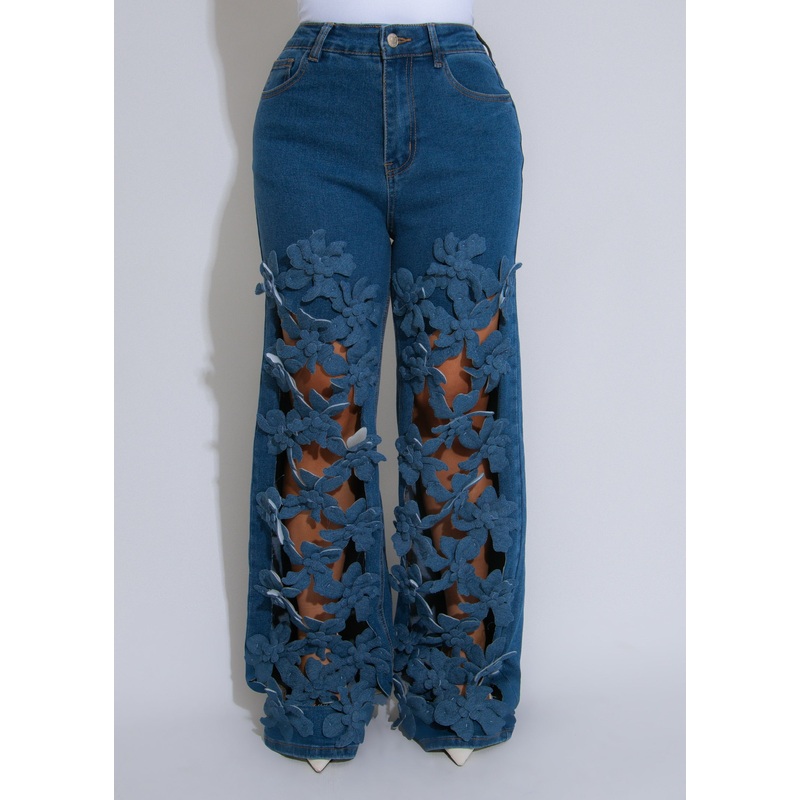 The Bloom Effect Floral Jeans Denim