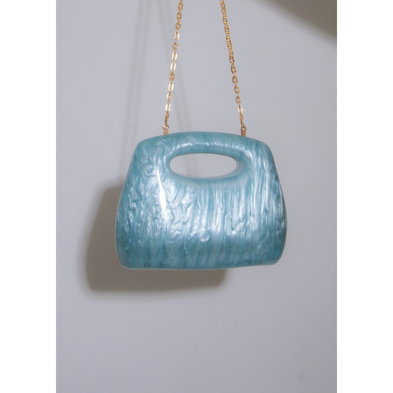 The Luxe Wave Clutch Blue