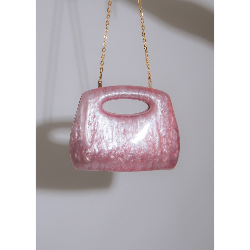 The Luxe Wave Clutch Pink