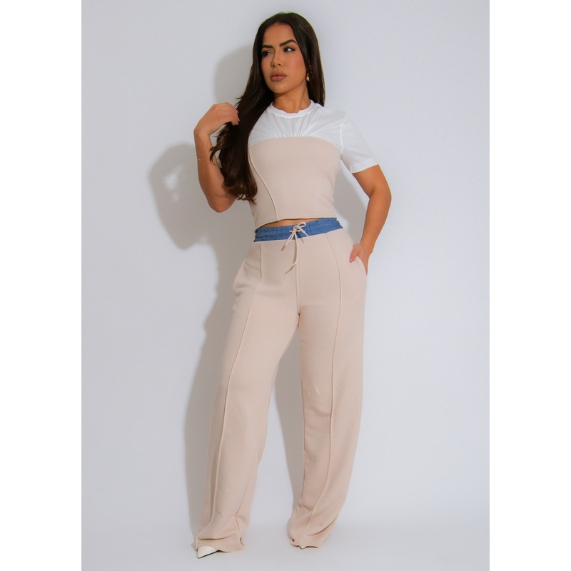 Urban Flex Pant Set Nude