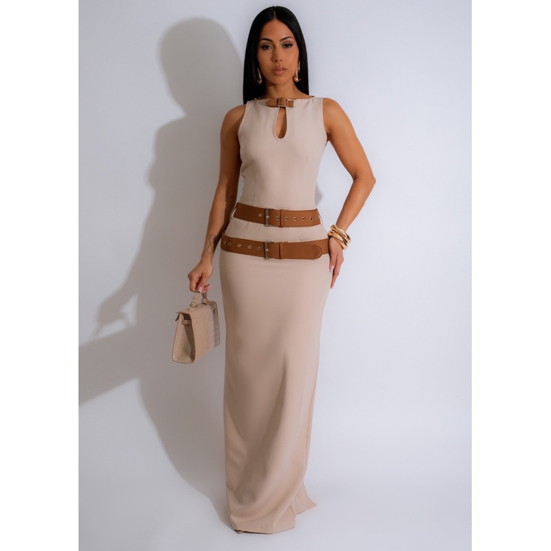All That I Am  Maxi Dress Nude