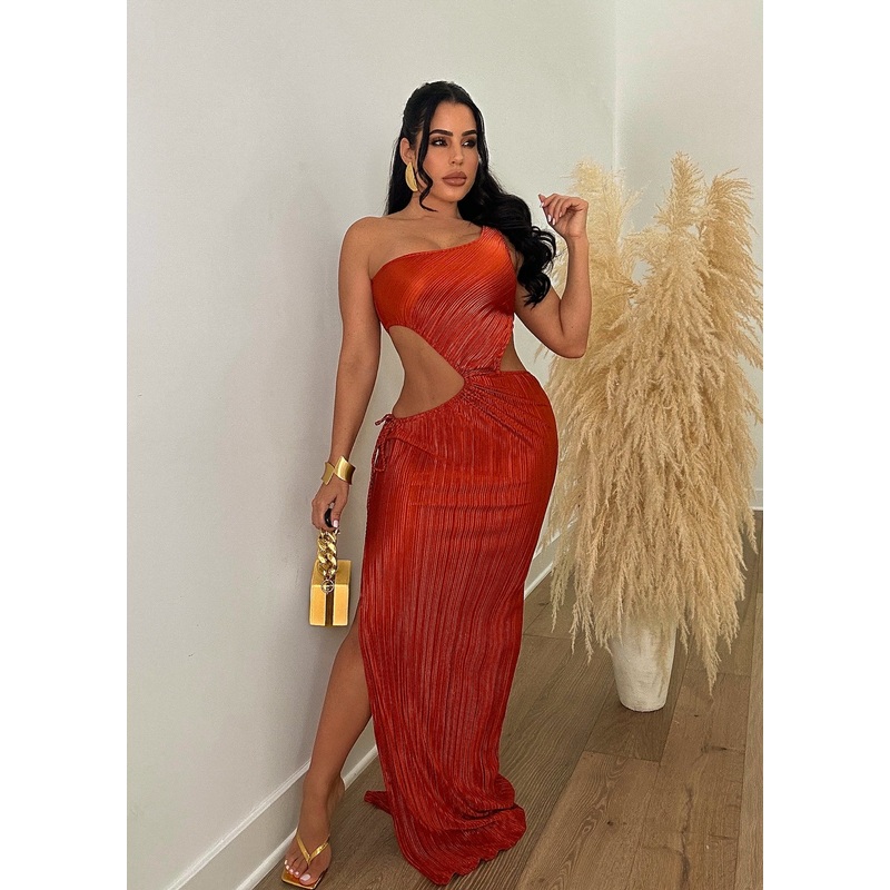 Dance On My Own Maxi Dress Orange