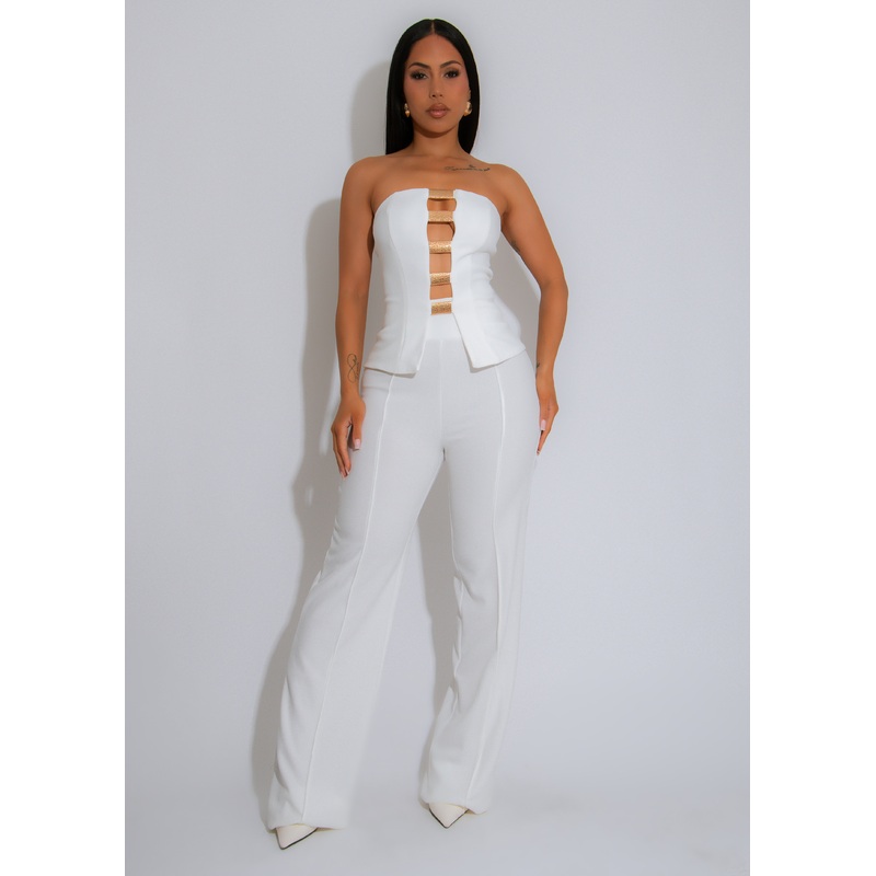 Ember Edge Pant Set White