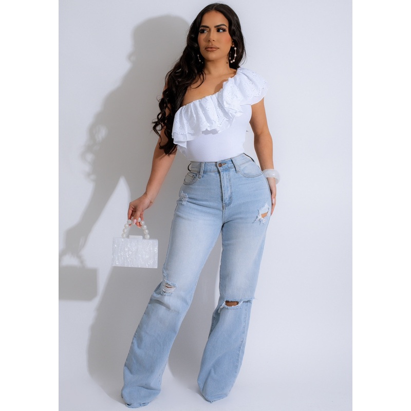 Innocent Ribbed Bodysuit White
