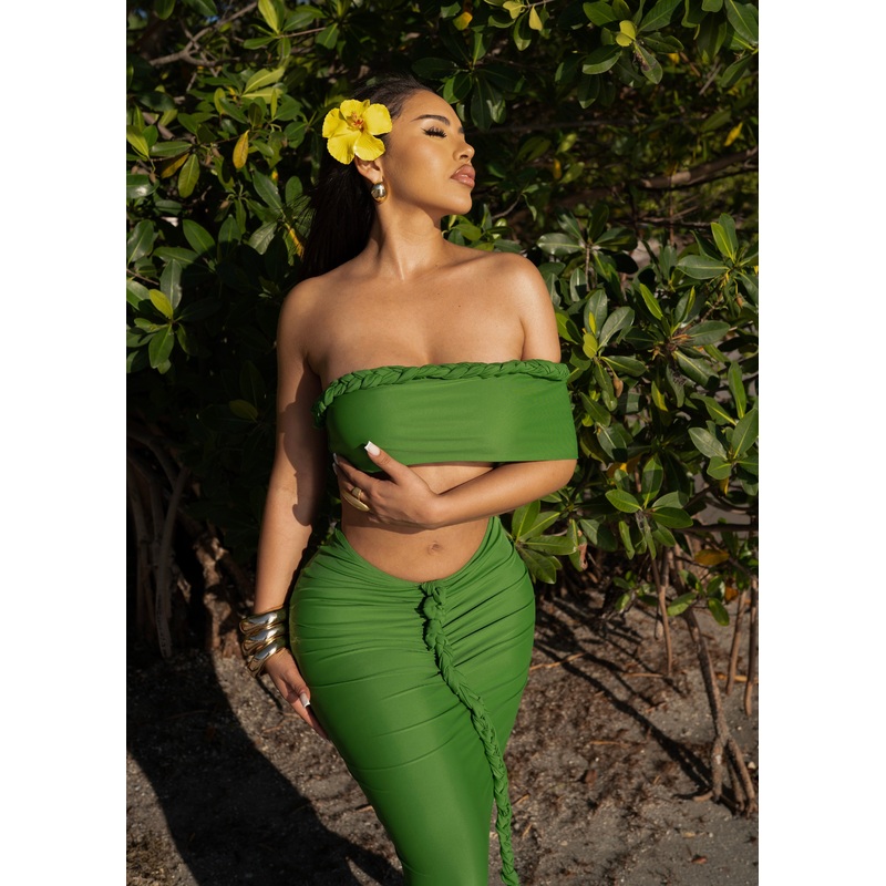Mystic Flow Skirt Set Green