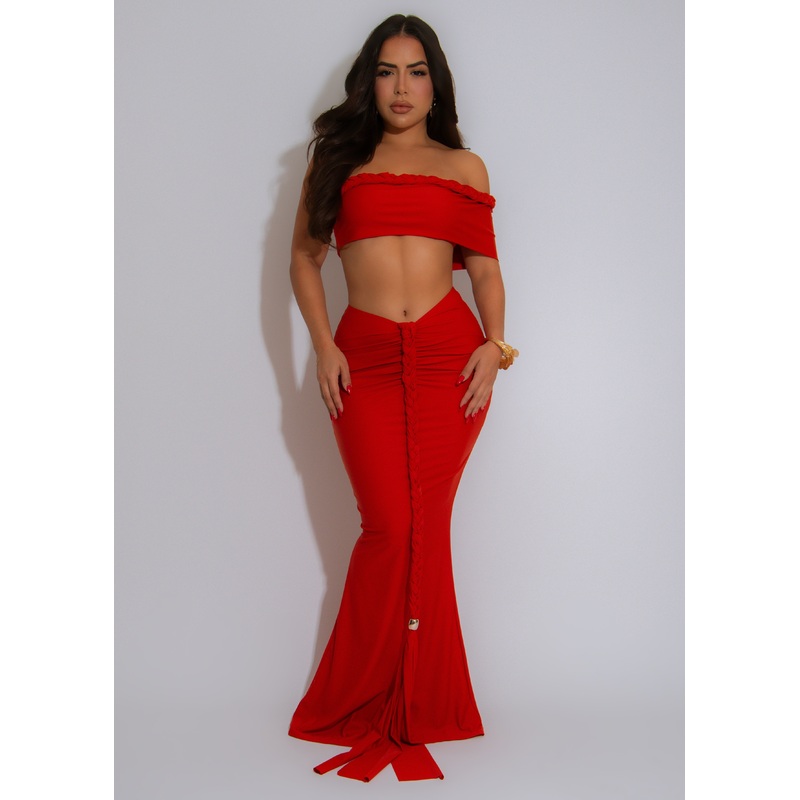 Mystic Flow Skirt Set Orange