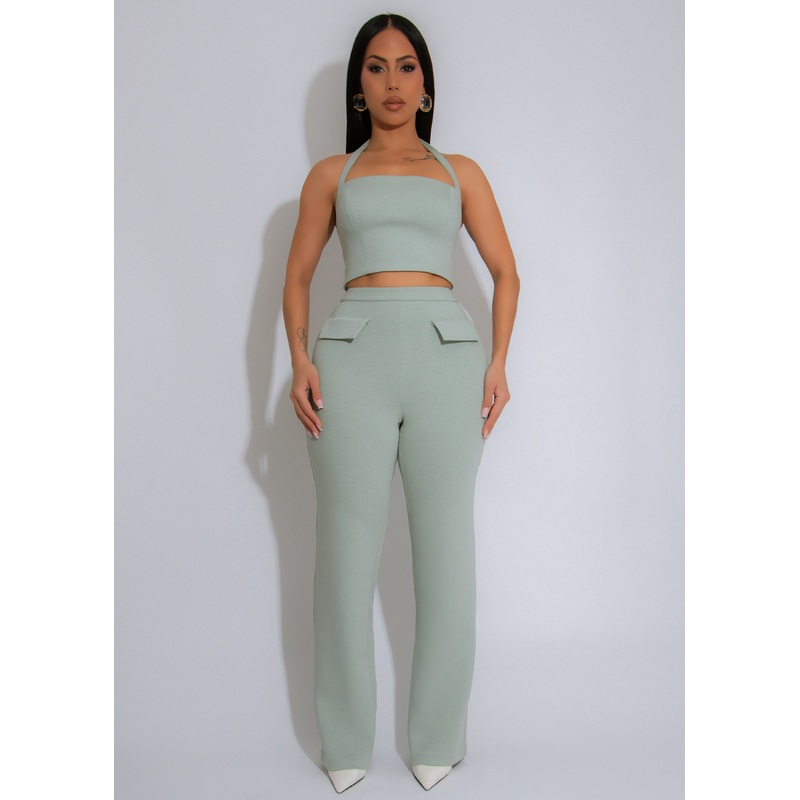 Poise & Power Pant Set Green