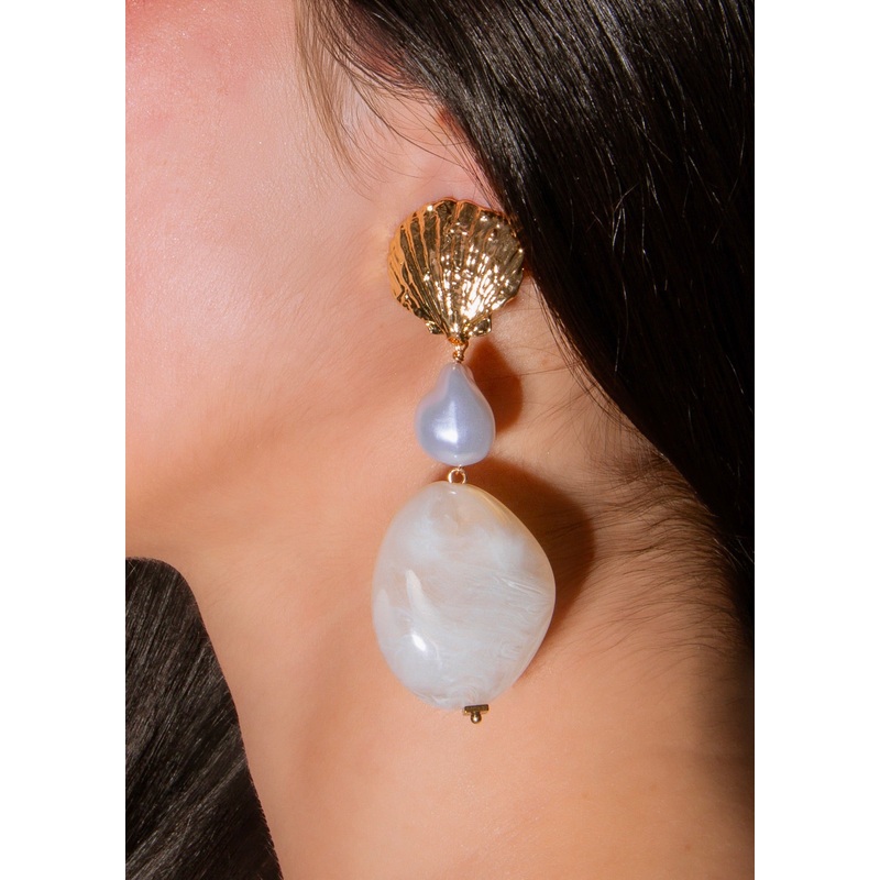 Coastal Mirage Earrings White