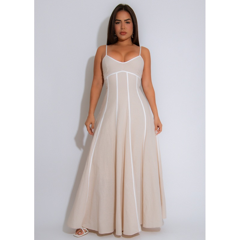 Coastline Muse Maxi Dress Nude