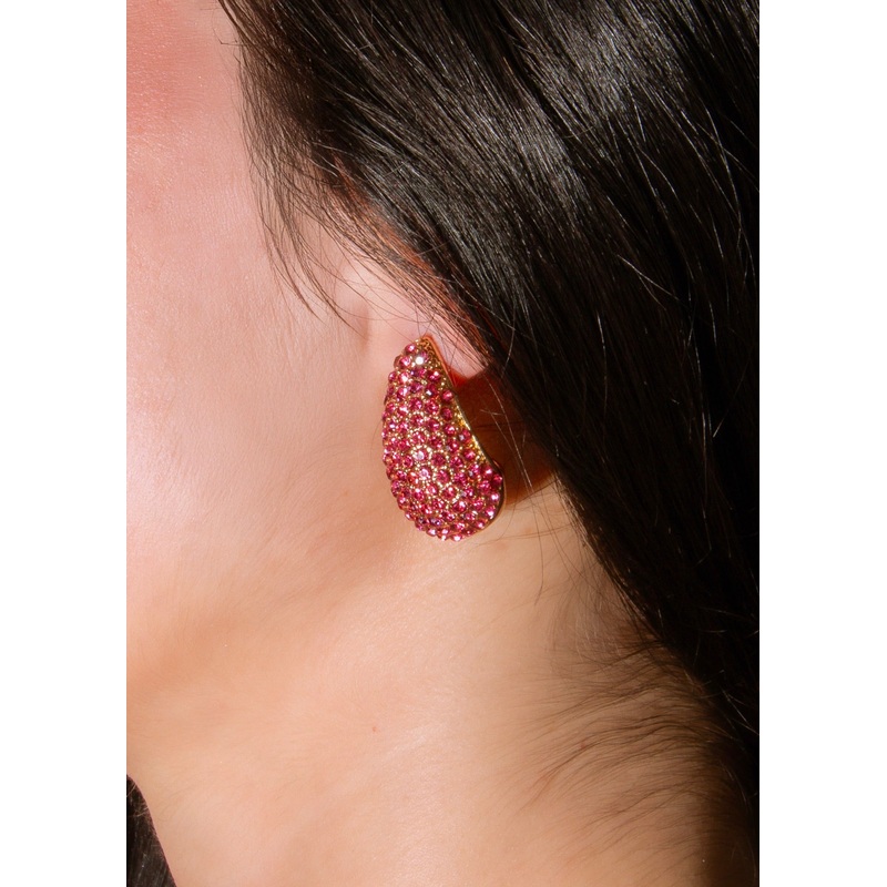 Crystal Ember Earrings Pink